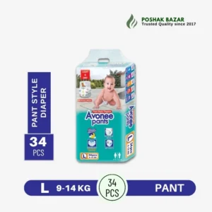 Avonee Pants Style Baby Diaper L 9-14 KG 34 PCS