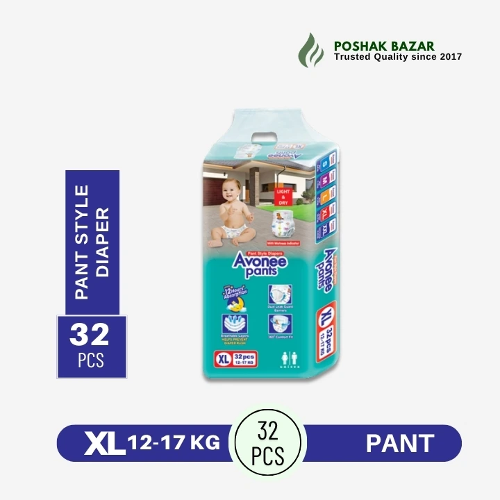 Avonee Pants Style Baby Diaper XL 12-17 KG 32 PCS