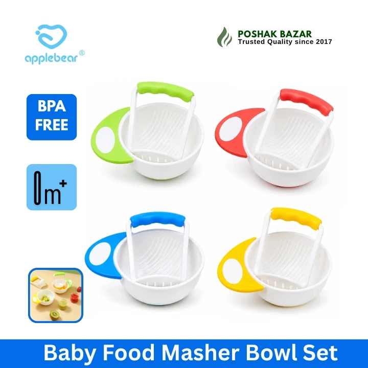 Baby Food Masher Bowl Set BPA Free for Baby Feeding