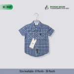 Export Quality Baby Boys Cotton Check Shirt 100 Percent Cotton 6-36 Months