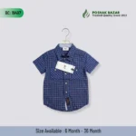 Export Quality Baby Boys Cotton Check Shirt 100 Percent Cotton 6-36 Months