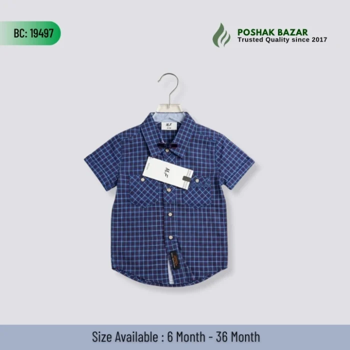 Export Quality Baby Boys Cotton Check Shirt 100 Percent Cotton 6-36 Months