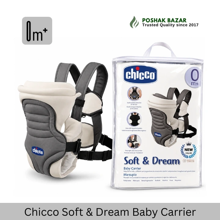Chicco Soft & Dream Baby Carrier 0M+ Grey & Cream