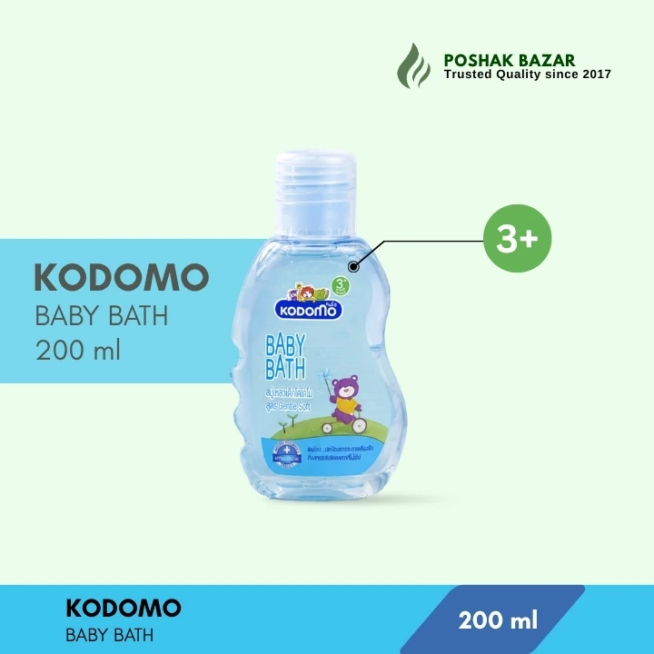 Kodomo Baby Bath Gentle Soft 3+ 200ml baby body wash