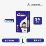 Savlon Twinkle Baby Pant Diaper L Size 34 Pcs