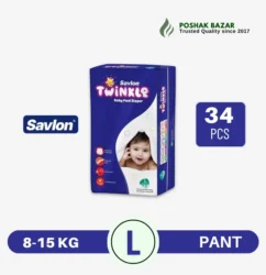 Savlon Twinkle Baby Pant Diaper L Size 34 Pcs
