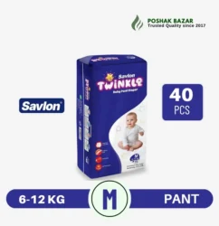 Savlon Twinkle Baby Pant Diaper M Size 40 Pcs