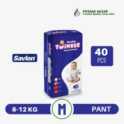 Savlon Twinkle Baby Pant Diaper M Size 40 Pcs