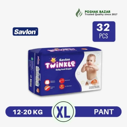 Savlon Twinkle Baby Pant Diaper XL Size 32 Pcs Up to 20 KG
