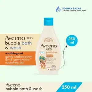 Aveeno Kids Bubble Bath & Wash 250ml with soothing oat extract