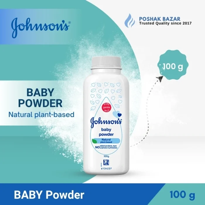 Johnson's Baby Powder 100g natural plant-based formula