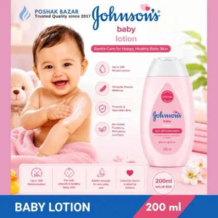Baby using Johnson’s Baby Lotion 200ml