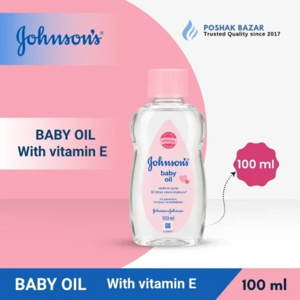 Johnson’s Baby Oil 100ml for baby massage and skin care